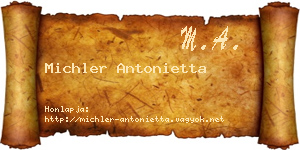 Michler Antonietta névjegykártya